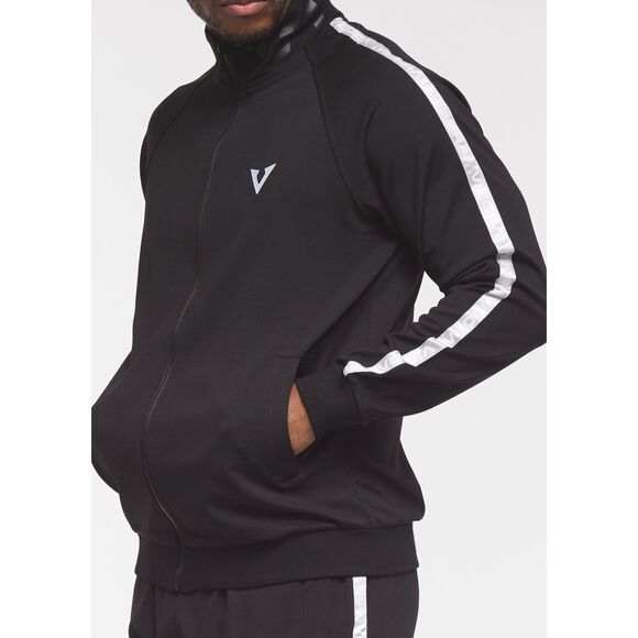 NEW Vibora Black Mens Full Zip Tracksuit Side Stripe Logo Design DELTA1 Model XL - Picture 3 of 6